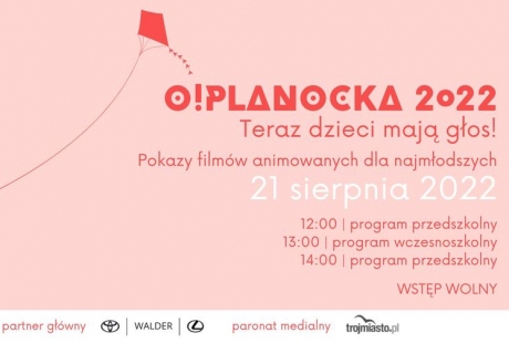 O!PLANOCKA 2022 | pokazy filmów animowanych dla dzieci
